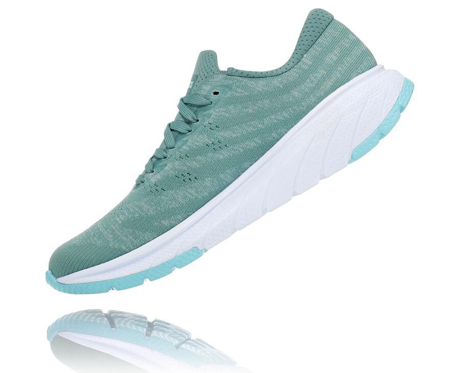 Zapatos Para Caminar Hoka One One Mujer Azules/Blancos - Cavu 3 - ILAH82104